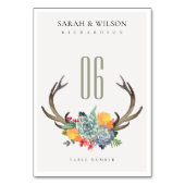 FLORAL SUCCULANT ANTLER BOHEMIAN ALLURE TABEL KAART (Achterkant)
