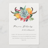 FLORAL SUCCULANT ANTLER BOHEMIAN WEDING DETAIL INFORMATIEKAARTJE (Voorkant)
