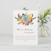FLORAL SUCCULANT ANTLER BOHEMIAN WEDING DETAIL INFORMATIEKAARTJE (Staand voorkant)