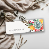 FLORAL SUCCULENT ANTLER BOHEMIAN ALLULUME ADDRESS MINI VISITEKAARTJE