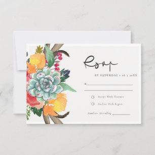FLORAL SUCCULENT ANTLER BOHEMIAN ALLURE RSVP KAARTJE