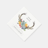 FLORAL SUCCULENT ANTLER BOHEMIAN VRIJGEZELLENFEEST SERVETTEN (Hoek)