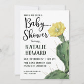 Floral Succulent Baby shower Invitation Kaart (Voorkant)