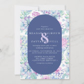 Floral Succulent Botanische Cactus Modern Wedding Kaart (Voorkant)