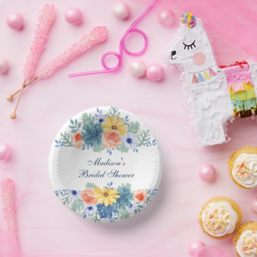 Floral Succulent Macaron Vrijgezellenfeest Papieren Kommen (Feest)