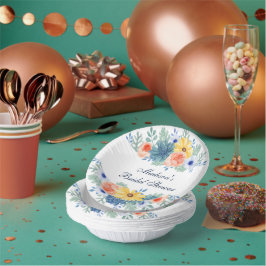 Floral Succulent Macaron Vrijgezellenfeest Papieren Kommen