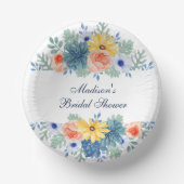 Floral Succulent Macaron Vrijgezellenfeest Papieren Kommen (Voorkant)