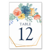 Floral Succulent Macaron | Weddenschap Kaart (Voorkant)