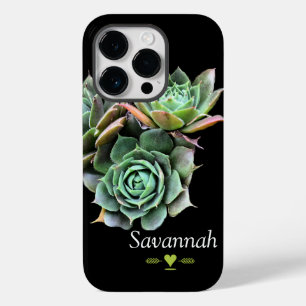 Floral Succulent op Black iphone 5 hoesje