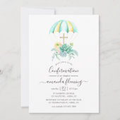 Floral Succulents Bouquet Parachute Confirma Kaart (Voorkant)