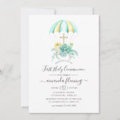 Floral Succulents Bouquet Parachute Heilige Commun Kaart (Voorkant)