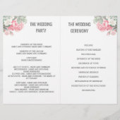 Floral Succulents Wedding Fan Programs (Voorkant)