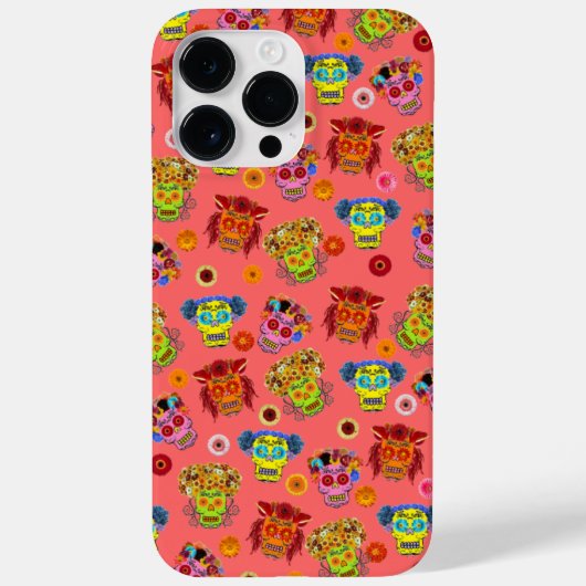 Floral Sugar Skull Case-Mate iPhone Case (Achterkant)