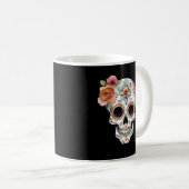 Floral Sugar Skull Celebration Koffiemok (Voorkant rechts)