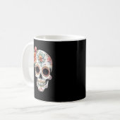 Floral Sugar Skull Celebration Koffiemok (Voorkant links)