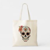 Floral Sugar Skull Celebration Tote Bag (Achterkant)