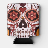 Floral Sugar Skull Day of the Dead Art Blikjeskoeler (Voorkant)