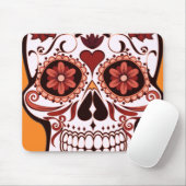 Floral Sugar Skull Day of the Dead Art Muismat (Met muis)