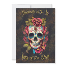 Floral Sugar Skull Day of the Dead Engels