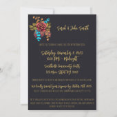 Floral Sugar Skull Day of the Dead Engels Kaart (Achterkant)