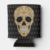 Floral Sugar Skull Dia de los Muertos Blikjeskoeler (Achterkant)