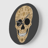 Floral Sugar Skull Dia de los Muertos Grote Klok (Hoek)
