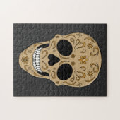 Floral Sugar Skull Dia de los Muertos Legpuzzel (Horizontaal)