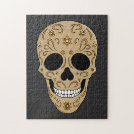 Floral Sugar Skull Dia de los Muertos Legpuzzel