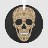 Floral Sugar Skull Dia de los Muertos Ornament (achterkant)