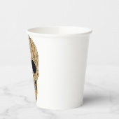 Floral Sugar Skull Dia de los Muertos Papieren Bekers (Links)