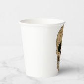 Floral Sugar Skull Dia de los Muertos Papieren Bekers (Rechts)