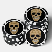 Floral Sugar Skull Dia de los Muertos Poker Chips (Opstapeling)