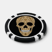 Floral Sugar Skull Dia de los Muertos Poker Chips (Enkel)