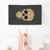 Floral Sugar Skull Dia de los Muertos Spandoek (Insitu)