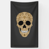 Floral Sugar Skull Dia de los Muertos Spandoek (Verticaal)