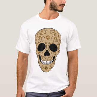 Floral Sugar Skull Dia de los Muertos T-shirt