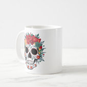 Floral Sugar Skull Koffiemok (Voorkant links)