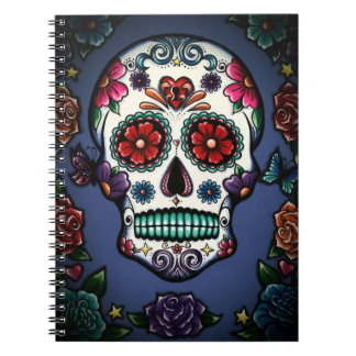 Floral Sugar Skull-laptop Notitieboek