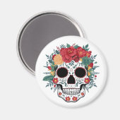 Floral Sugar Skull Magneet (Voorkant / Achterkant)