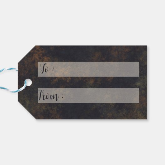 Floral Sugar Skull Milestone Verjaardag Cadeaulabel (Achterkant Horizontaal)