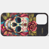 Floral Sugar Skull Milestone Verjaardag Case-Mate iPhone Case (Achterkant (horizontaal))