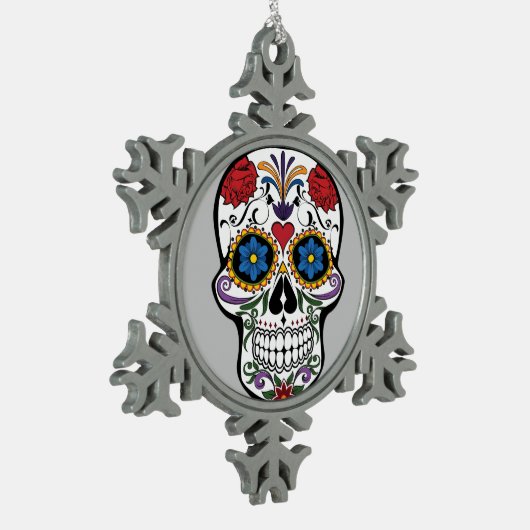 Floral Sugar Skull Ornament (Links)