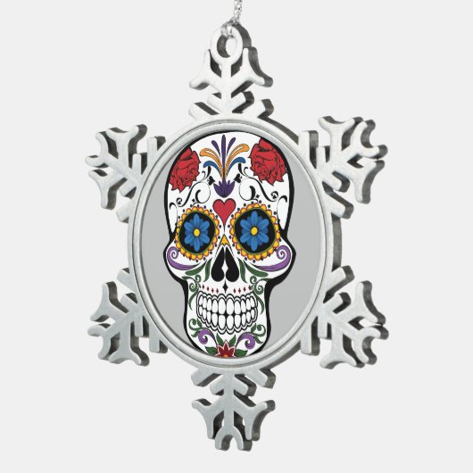 Floral Sugar Skull Ornament (Rechts)