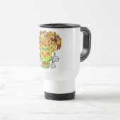 Floral Sugar Skull Reisbeker (Voorkant rechts)