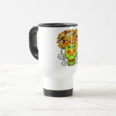 Floral Sugar Skull Reisbeker (Voorkant links)