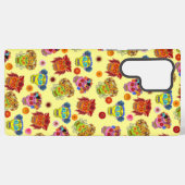 Floral Sugar Skull Samsung Galaxy Hoesje (Achterkant horizontaal)