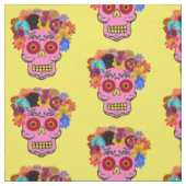 Floral Sugar Skull Stof (Swatch)