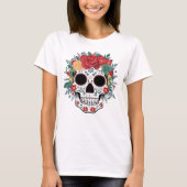 Floral Sugar Skull T-shirt (Voorkant)