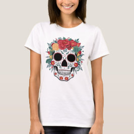 Floral Sugar Skull T-shirt