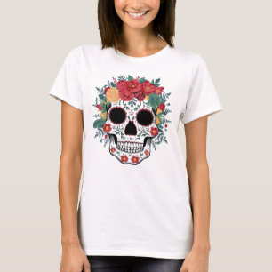 Floral Sugar Skull T-shirt